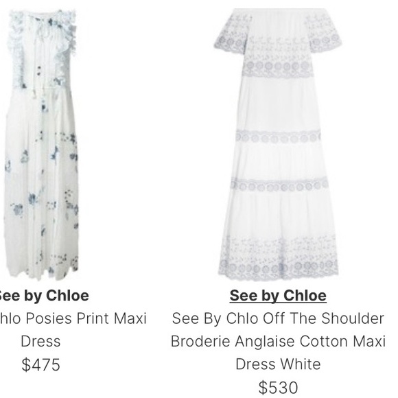 See by Chloe 530$ retail! on/off shoulder tiered maxidress, size 36 ( small) - Picture 4 of 10